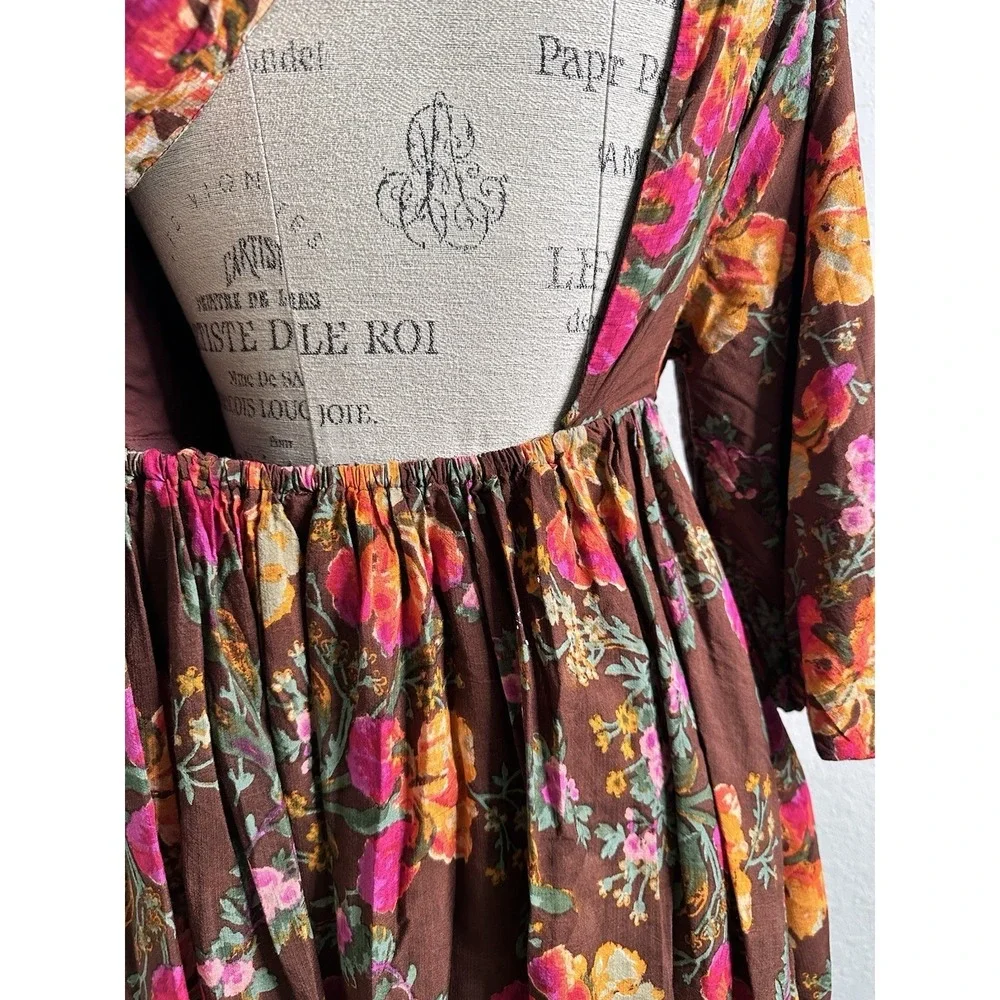 Free People Beck Floral Babydoll Minidress‎ Relaxed Boho Cottagecore